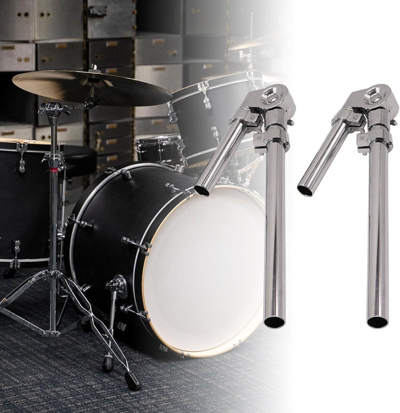 Aymzbd Tom Holder Stand Mount Bracket Tom Mount Arm Holder Percussion Instrument for Drum Set, 2Pcs - Image 2